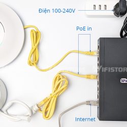 S600P-4F-2F-Ai | Switch PoE HASIVO 4 cổng PoE công suất 65W, 2 Uplink