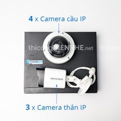 Trọn bộ 7 Camera Hikvision chuẩn IP độ phân giải 2MP (Full HD)
