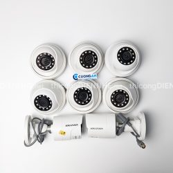 Trọn bộ 8 Camera HD-TVI Hikvision 2MP (Full HD), Hồng ngoại 30m