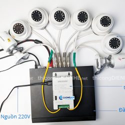 Trọn bộ 8 Camera HD-TVI Hikvision 2MP (Full HD), Hồng ngoại 30m