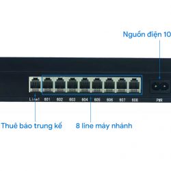 Tổng đài Excelltel Pabx - Cấu hình 1 trung kế & 8 máy nhánh