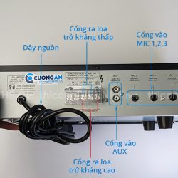Mặt sau Amply Mixer TOA A-230 HV