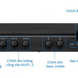Mặt trước Amply Mixer TOA A-2060 H