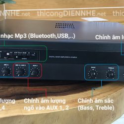 mặt trước amply TOA A-3248DM-AS