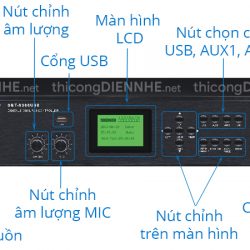 mặt trước amply OBT-9300USB
