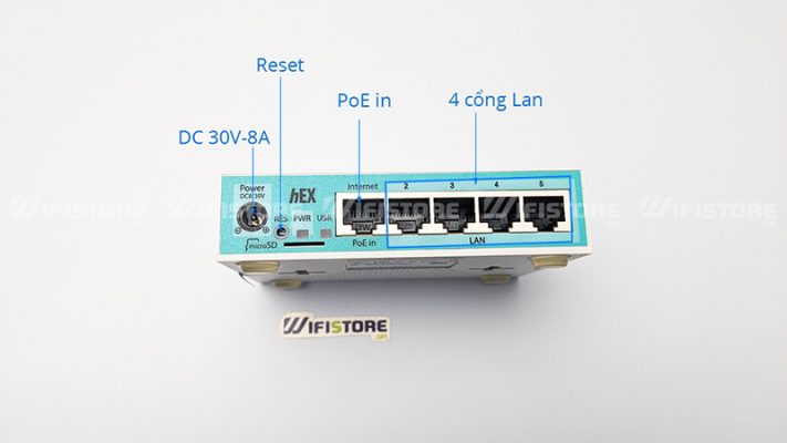 các cổng Router Mikrotik RB750Gr3
