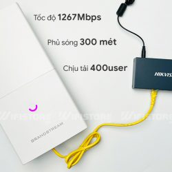 Grandstream GWN7600LR | WiFi outdoor phát xa 300m, tải 400user
