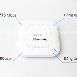 Zyxel NWA50AX WiFi gắn tường 1775Mbps, Tải 100user, 1 cổng gigabit