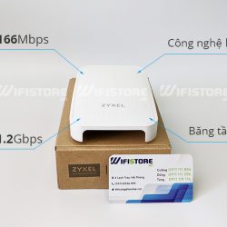 Zyxel WAC500H WiFi gắn tường 1166Mbps, chịu tải 200 user, 3 Cổng gigabit