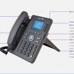 Điện thoại IP Alcatel H6, 4 tài khoản SIP, có PoE