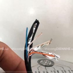 Cáp điện thoại SINO 2 đôi, 4 lõi, 2Px0.5 có dầu, bọc bạc chống nhiễu - cuộn 200 mét