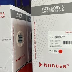 Cáp mạng Norden (England) Cat6 U/UTP 23 AWG. 4 cặp xoắn, vỏ PVC dòng E