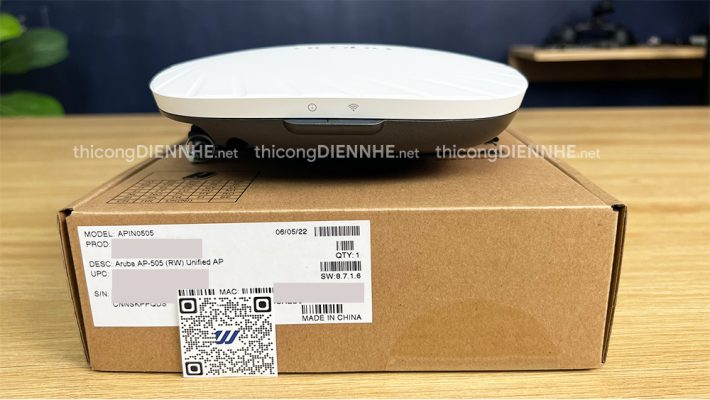 Aruba AP-505 (RW) R2H28A Bộ phát WiFi 6 tốc độ 1774Mbps, tải 512user