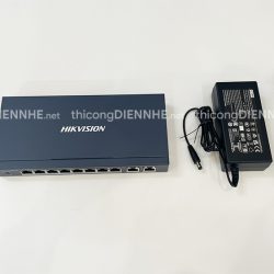 Hikvision DS-3E0310P-E/M | Switch 8 port PoE 60W, 2 uplink Gigabit