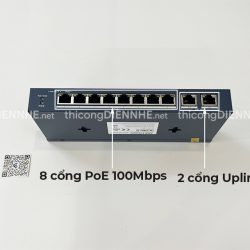 Hikvision DS-3E0310P-E/M | Switch 8 port PoE 60W, 2 uplink Gigabit