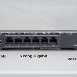 Grandstream GWN7001 Router chịu tải 100user, 6 cổng Gigabit