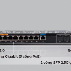 Grandstream GWN7003 Router chịu tải 150user, 2 SFP 2.5 Gigabit, 9 Lan Gigabit