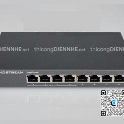 Grandstream GWN7700P | Switch chia mạng 8 cổng Gigabit, 4 cổng PoE chuẩn Gigabit