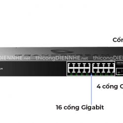 Grandstream GWN7802 | Switch 16 Cổng Gigabit Layer 2+, 4 cổng Gigabit SFP