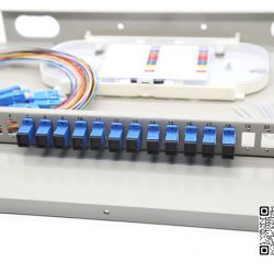 Hộp phối quang ODF 12FO gắn rack chính hãng, Dung lượng tối đa 12 sợi