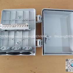 Tủ MDF tổng đài 10 đôi, gồm Hộp + Phiến KH23 + Đế Inox