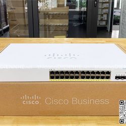 Cisco CBS220-24FP-4X-EU | Switch chia mạng 24 Port PoE Gigabit, tổng công suất 382W