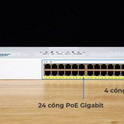 Cisco CBS220-24P-4G-EU | Switch chia mạng 24 Port PoE Gigabit Smart, 4 Port SFP 1G