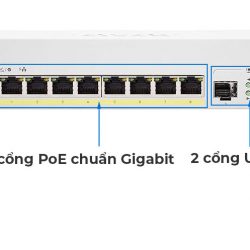 Cisco CBS220-8P-E-2G | Switch chia mạng 10 Port PoE+ 65W Gigabit Smart