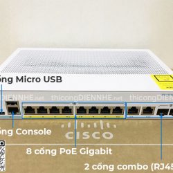 Cisco CBS350-8P-E-2G-EU | Switch chia mạng 8 PoE Gigabit Port, 2 Gigabit Ethernet Combo Port