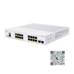 Cisco CBS350-16P-2G-EU | Switch chia mạng 16 PoE Gigabit Port, 2 cổng SFP, tổng công suất 120W