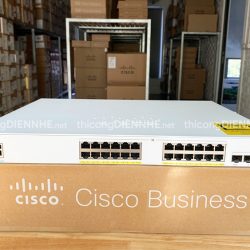 Cisco CBS350-24FP-4X-EU | Switch chia mạng 24 PoE Gigabit Port, 4 cổng SFP+ 10G, tổng công suất 370W
