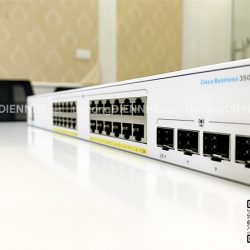 Cisco CBS350-24P-4G-EU | Switch chia mạng 16 PoE Gigabit Port, tổng công suất 195W