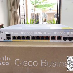 Cisco CBS350-8FP-E-2G-EU | Switch chia mạng 8 PoE Gigabit Port, tổng công suất 120W