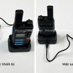 Bộ đàm Siêu nhỏ Cao cấp chính hãng ABS AB3688 gồm cả Sạc đế &USB, Hỗ trợ thoại rảnh tay