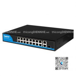 S2600P-16F-2G-1S-Ai | Switch PoE HASIVO 16 cổng PoE công suất 300W, 2 Uplink Gigabit, 1 SFP