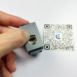 WEV2364H | Ổ cắm điện thoại 4 cực RJ11 Panasonic chuẩn wide, Xám nhũ cao cấp