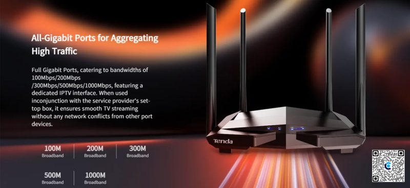 Tenda AC11 | Router WiFi tốc độ 1167Mbps, 5 anten 6dBi, 1Wan/3Lan Gigabit