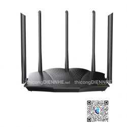 Tenda RX12 Pro | Router WiFi 6 Tốc độ 2976Mbps, 5anten 6dBi, 1Wan/3Lan Gigabit