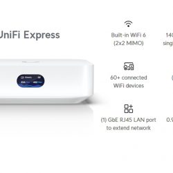 UX | Controller quản lý Cloud Gateway UniFi Express, kết nối 60 thiết bị, phủ sóng 140 m²