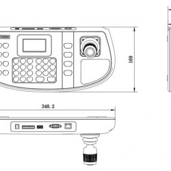 Hikvision DS-1200KI | Bàn điều khiển camera IP Speed Dome, 1 cổng RJ45 và 1 cổng USB 2.0