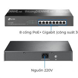 TL-SG1008MP | Switch TP-Link 8 Cổng PoE+ Gigabit, tổng công suất 153W