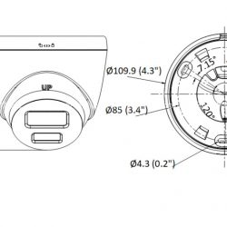 Camera cầu IP Hikvision Camera DS-2CD1327G2-LUF độ phân giải 2MP, màu 24/7, Hồng ngoại 30m, có micro