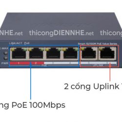 DS-3E1106P-EI/M | Switch TP-Link 4 Cổng PoE 100Mbps, 2 cổng Uplink 100Mbps, tổng công suất 50W