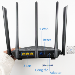 Tenda AC7 Bộ phát kích sóng WiFi tốc độ 1167Mbps, 5anten 6dBi