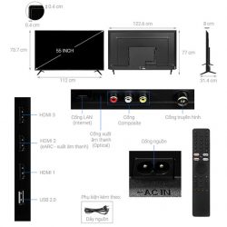 L55M8-P2SEA | Google TV Xiaomi A 55-inch độ phân giải 4K, âm vòm Dolby Audio