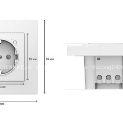 Aqara H2 EU | Ổ cắm âm tường thông minh , định mức điện 250 VAqara H2 EU | Ổ cắm âm tường thông minh , định mức điện 250 V