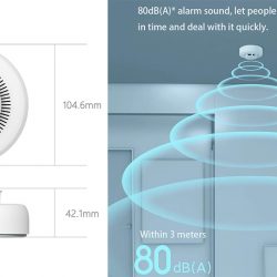Aqara JY-GZ-03AQ | Cảm biến khói Aqara, Còi báo động 90 dB