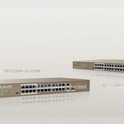 TEF1126P-24-250W | Switch PoE Tenda 24 cổng PoE 100Mb Và 2GE Hoặc 1SFP