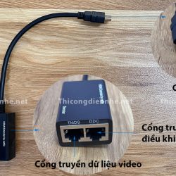 Bộ chuyển đổi HDMI-2 Lan 30m1080P truyền xa 30m với cáp Cat6