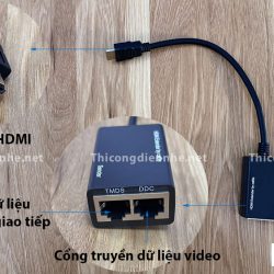 Bộ chuyển đổi HDMI-2 Lan 30m1080P truyền xa 30m với cáp Cat6